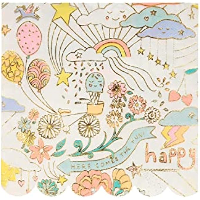 HAPPY DOODLE LARGE NAPKINS - Image 1